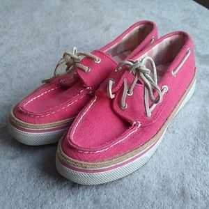 Sperry top sider  lounge away boat shoe pink